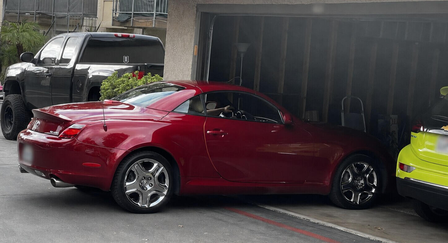 Red Lexus convertible after exterior detailing Red Lexus convertible after exterior detailing