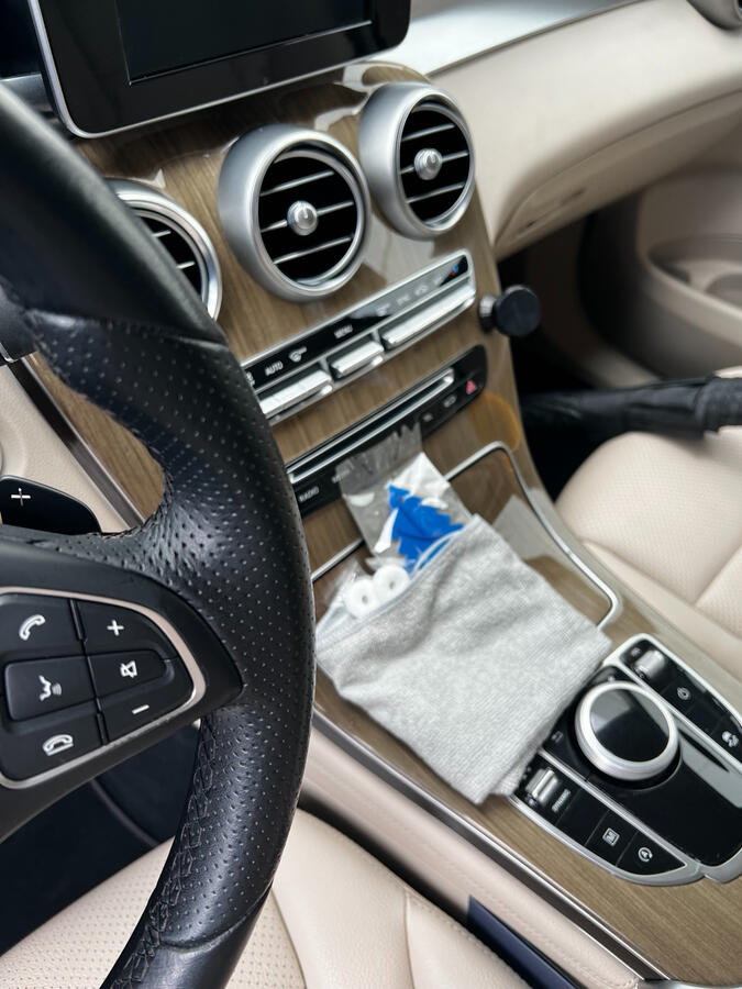 Clean Mercedes interior and center console Clean Mercedes interior and center console